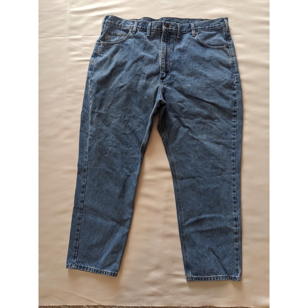Carhartt Jeans Men's 44x30 Blue Denim Straight Traditional Fit Workwear B18 STW